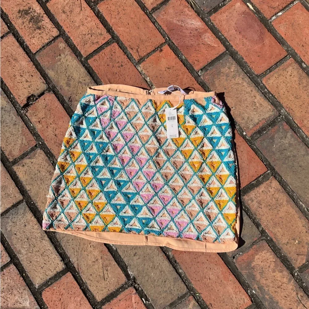 Anthropologie Walter Baker Hand Beaded Skirt NWT